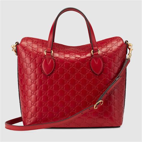 gucci red top handle bag